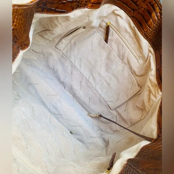 🚫SOLD🚫5⭐️Seller! Brahmin TOFFEE ROCKDALE THELMA X-L Shoulder Bag/Tote - Picture 12 of 16